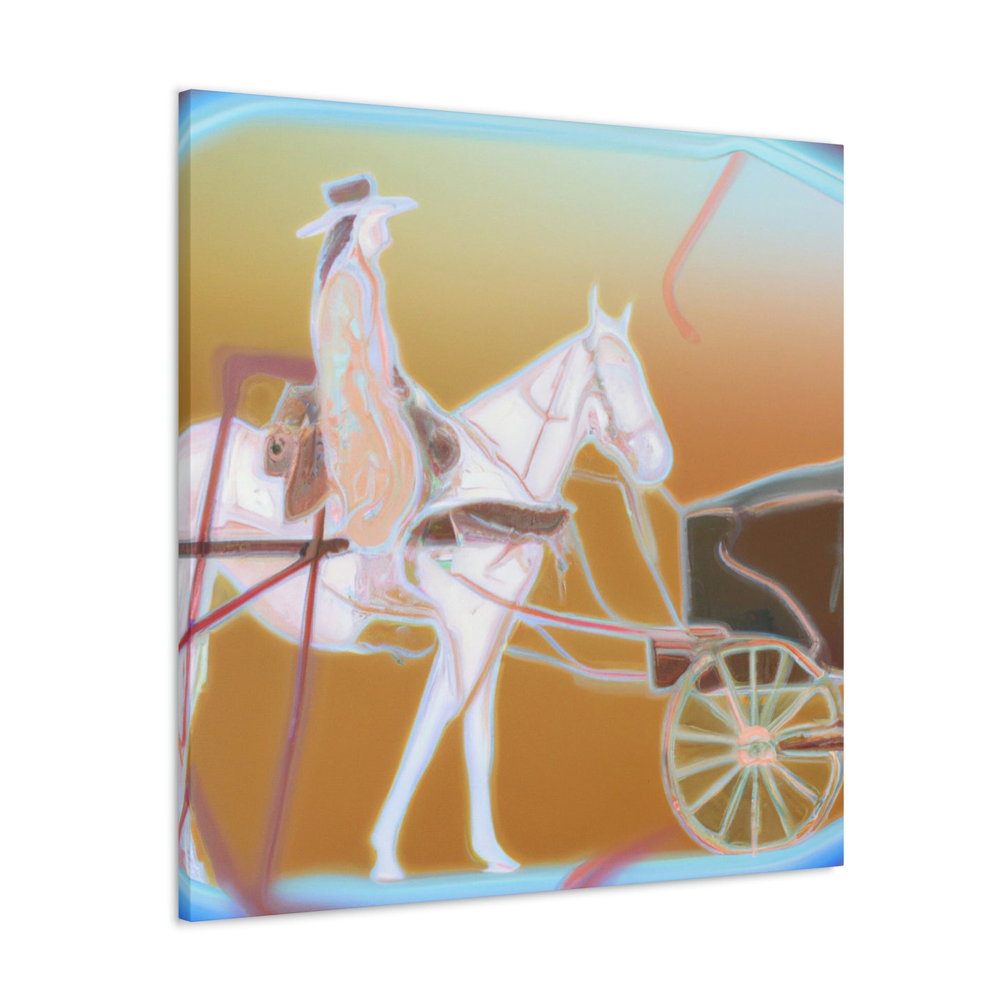 Stagecoach in Moonlight - Canvas