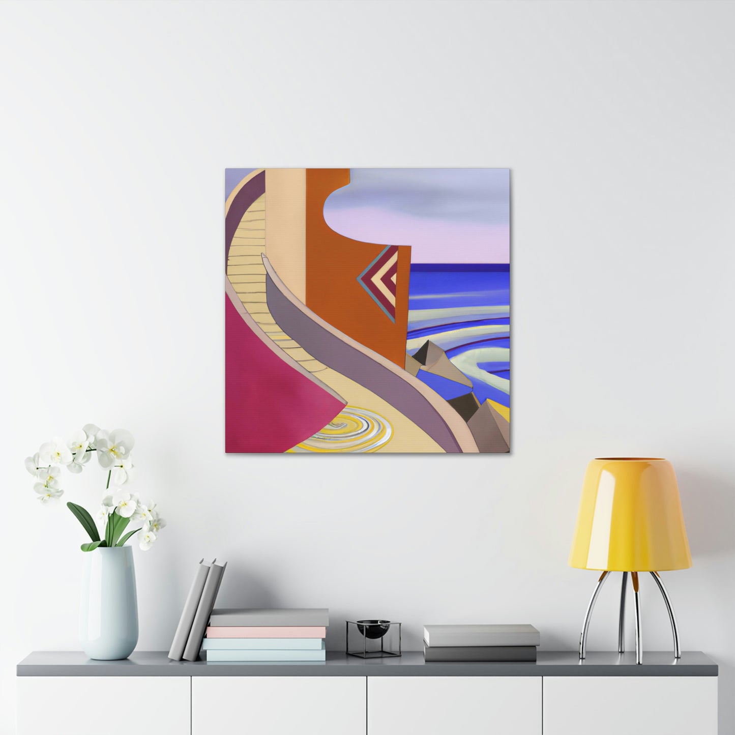 "Glistening Seawall Dream" - Canvas