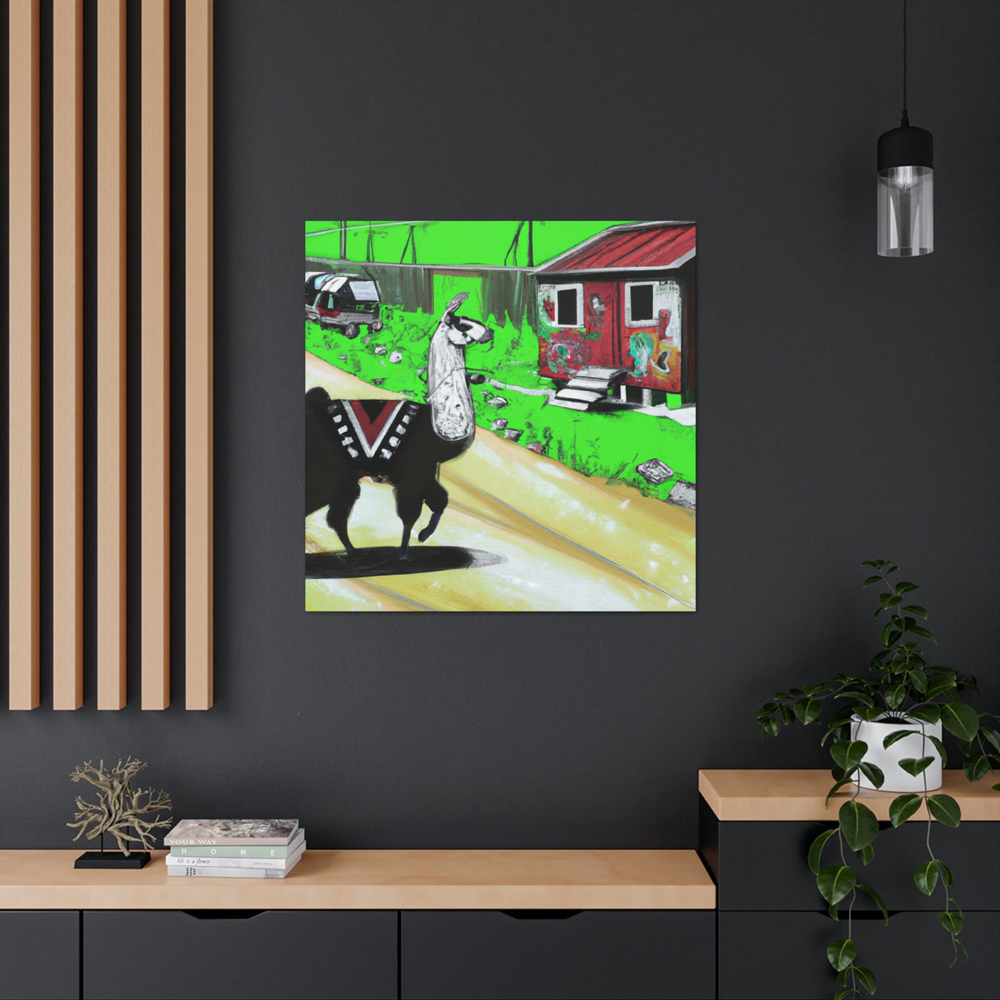 Llama in the City - Canvas