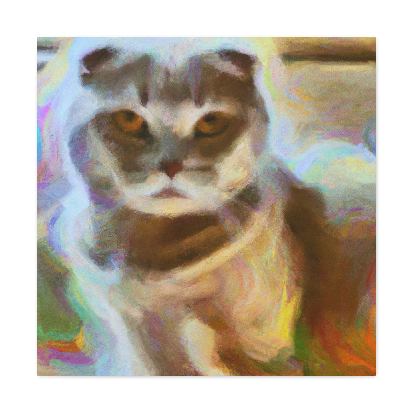 "Cat in Fauvist Hues" - Canvas