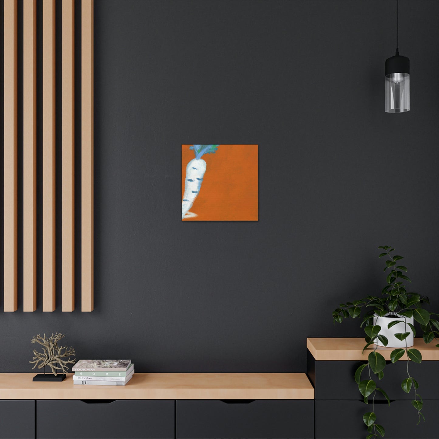 "Carrot: Minimalist Reflection" - Canvas