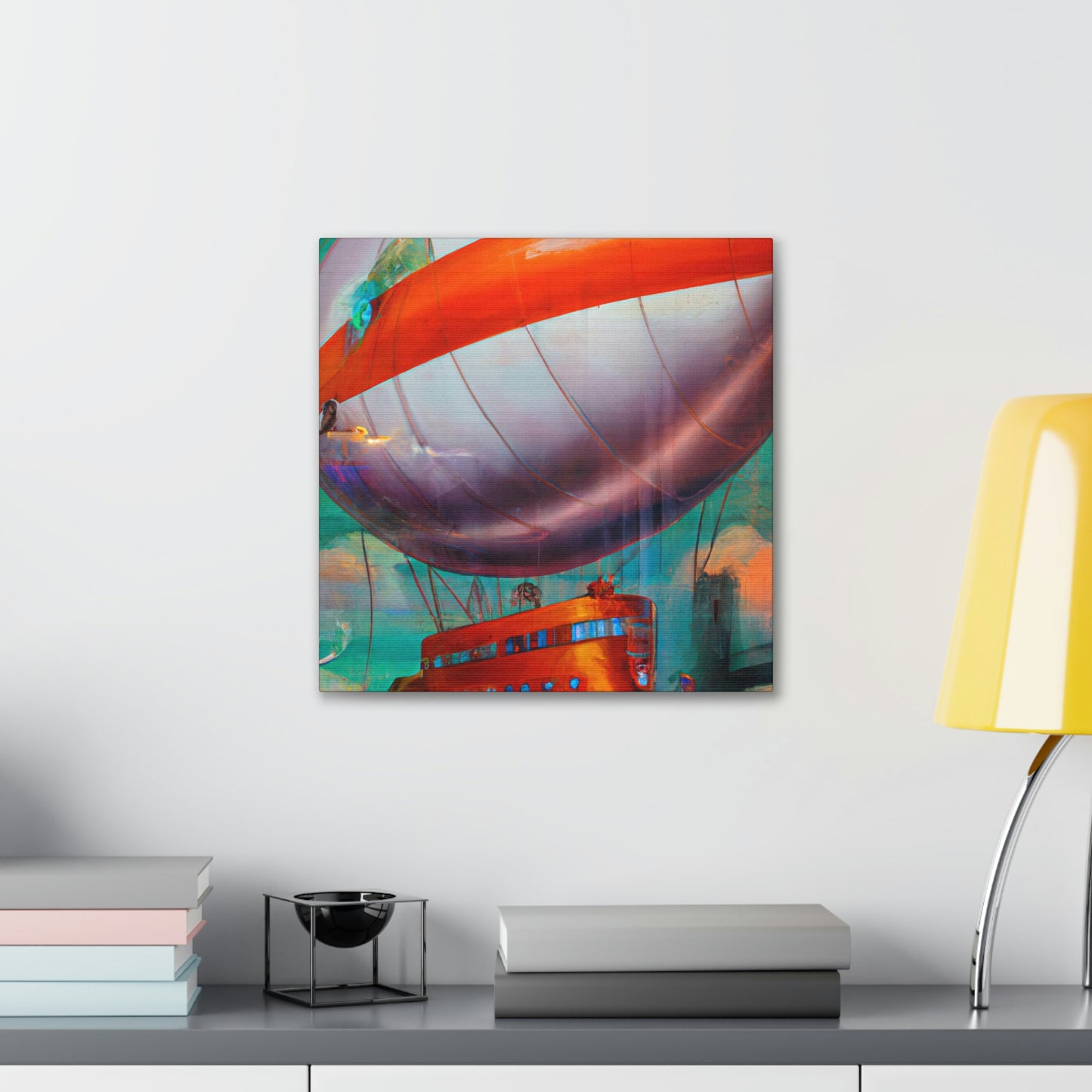 "Blooming Blimp Surrealism" - Canvas