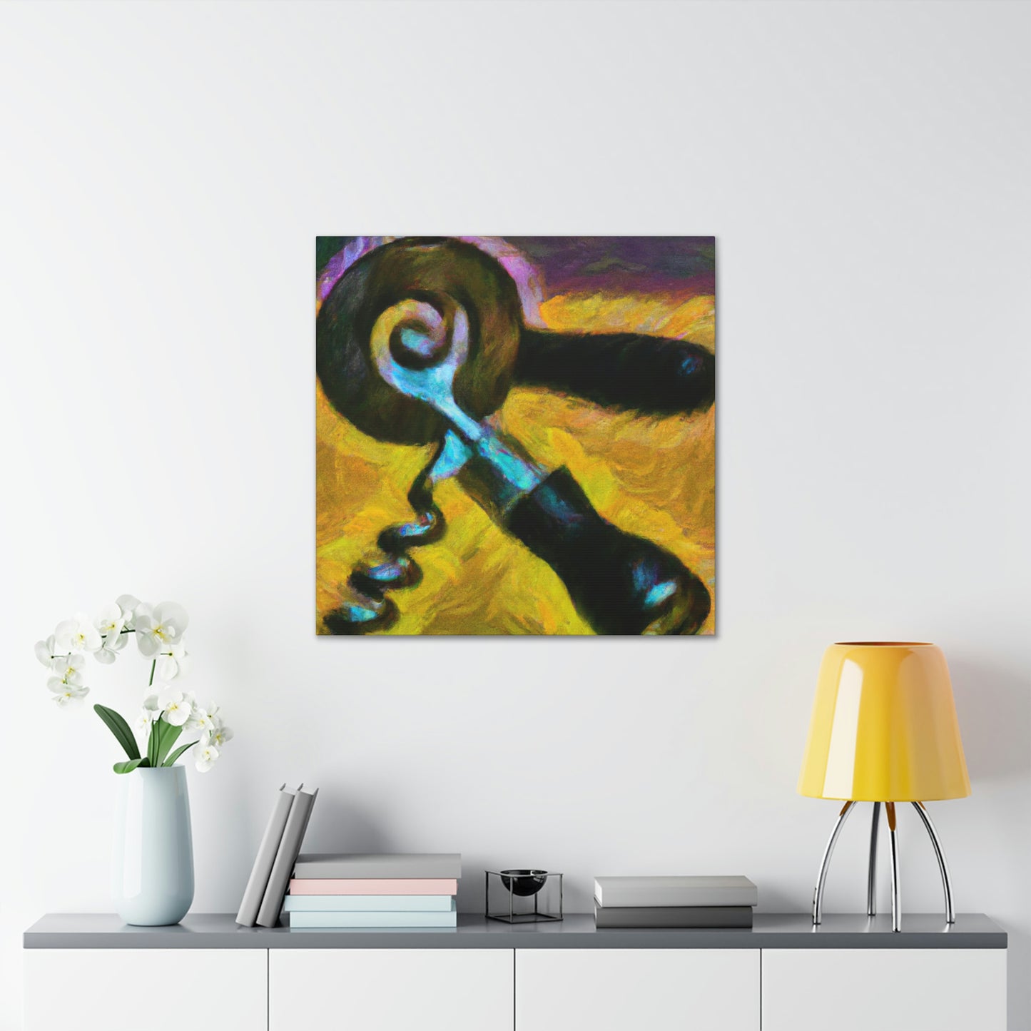 Corkscrew in Turquoise - Canvas