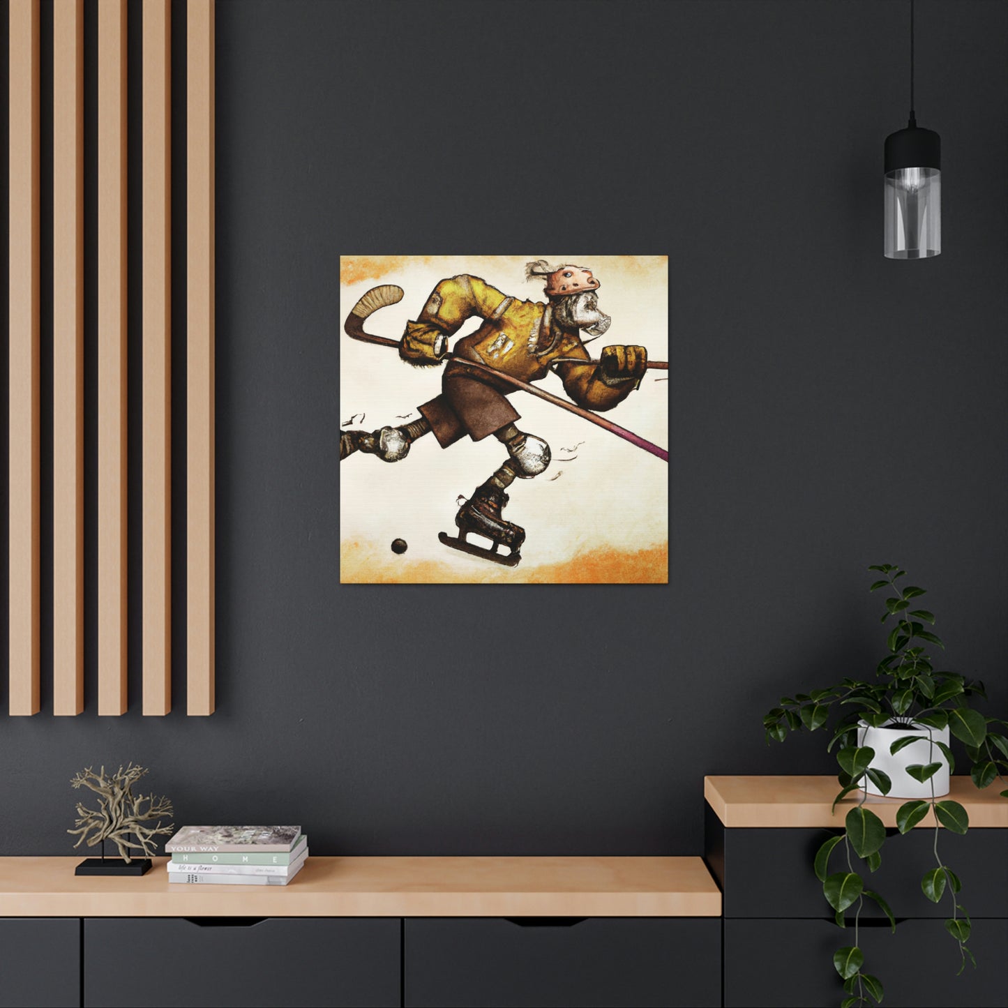 Hockey on Gears Wheels - Canvas