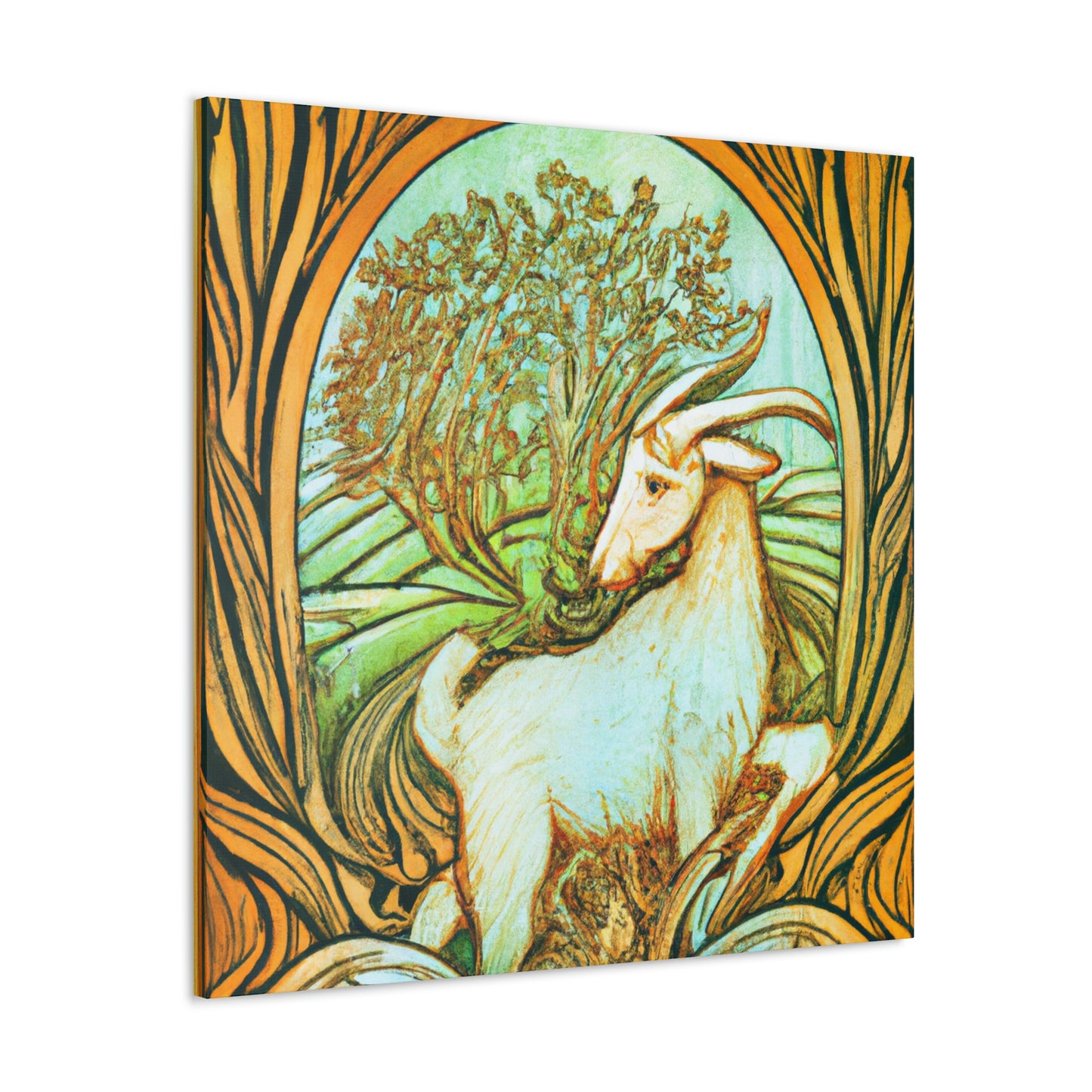 "Goat of Art Nouveau" - Canvas