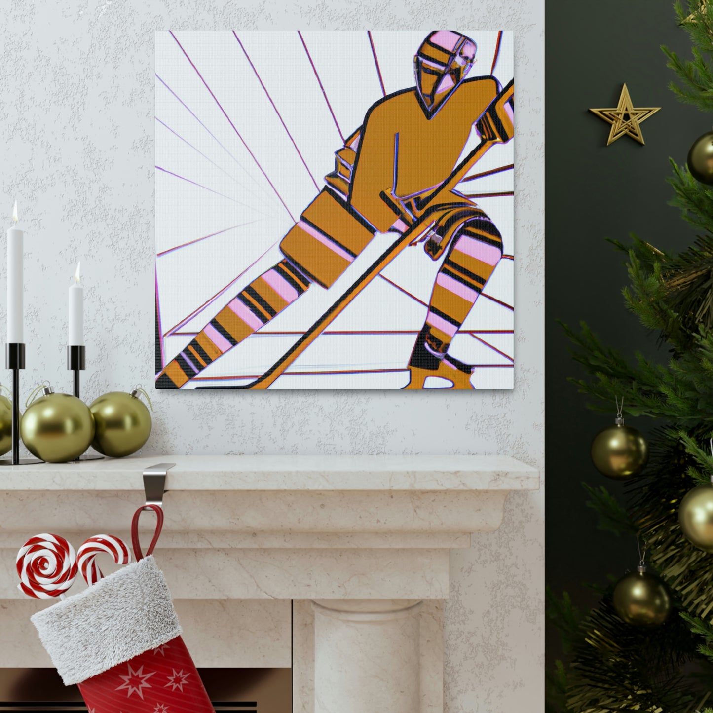 Hockey in Art Deco - Canvas