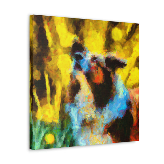 Impressionistic Border Collie - Canvas - Canvas