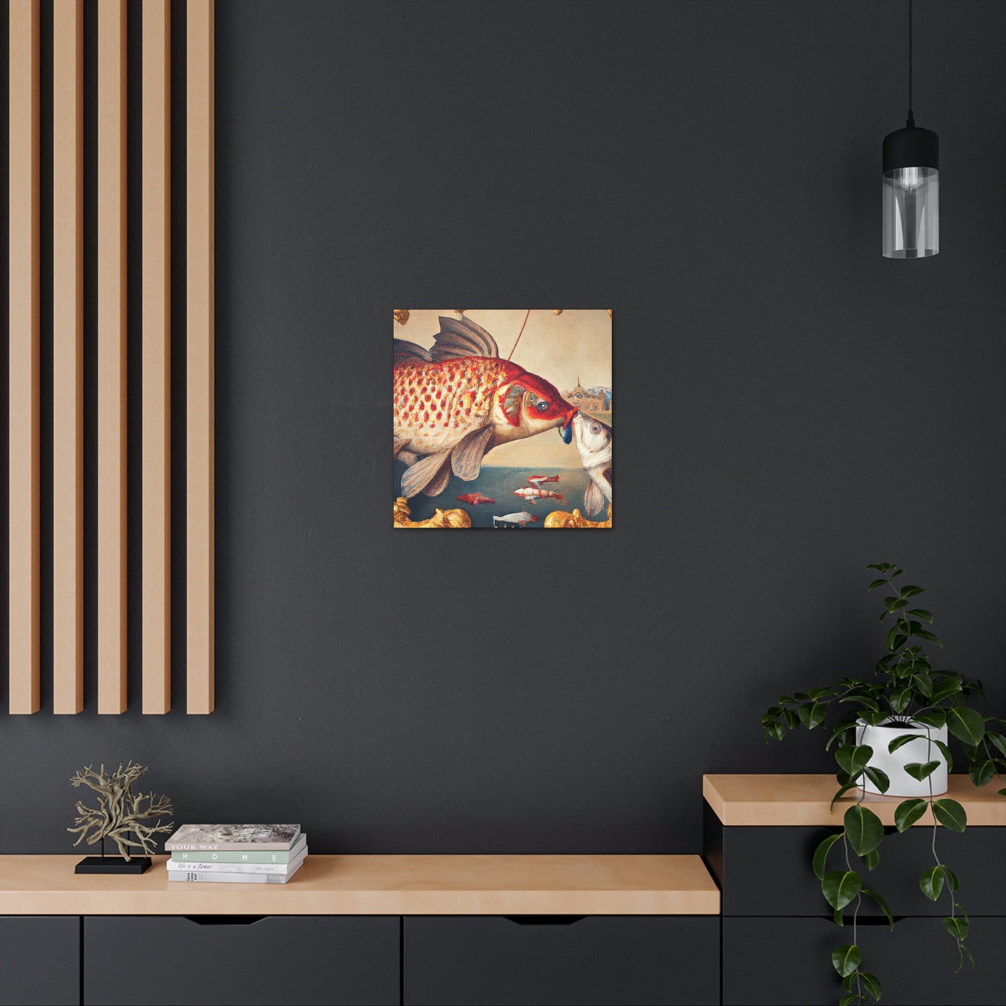 School of Fish Swimming - Canvas