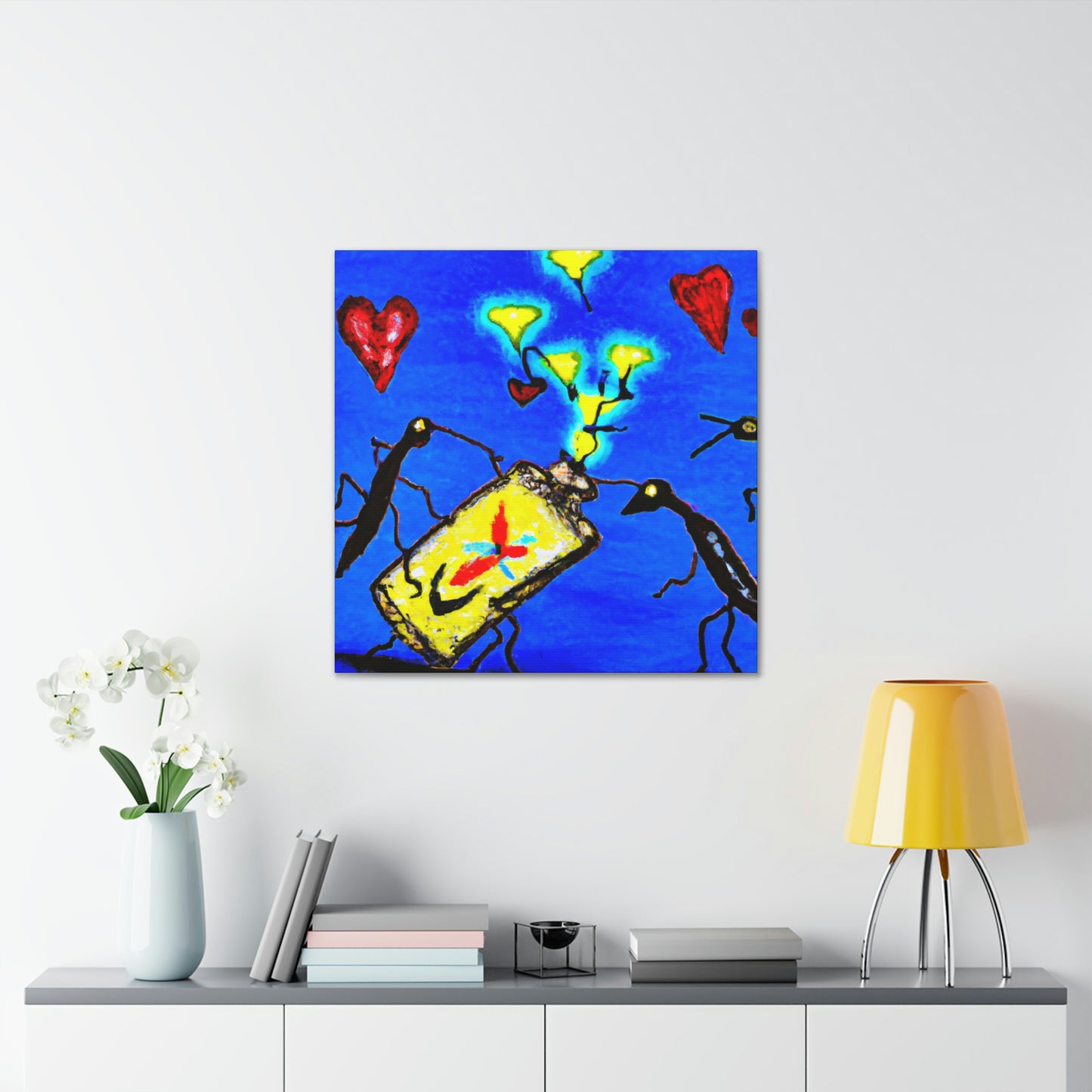 "Love Amidst Fireflies" - Canvas