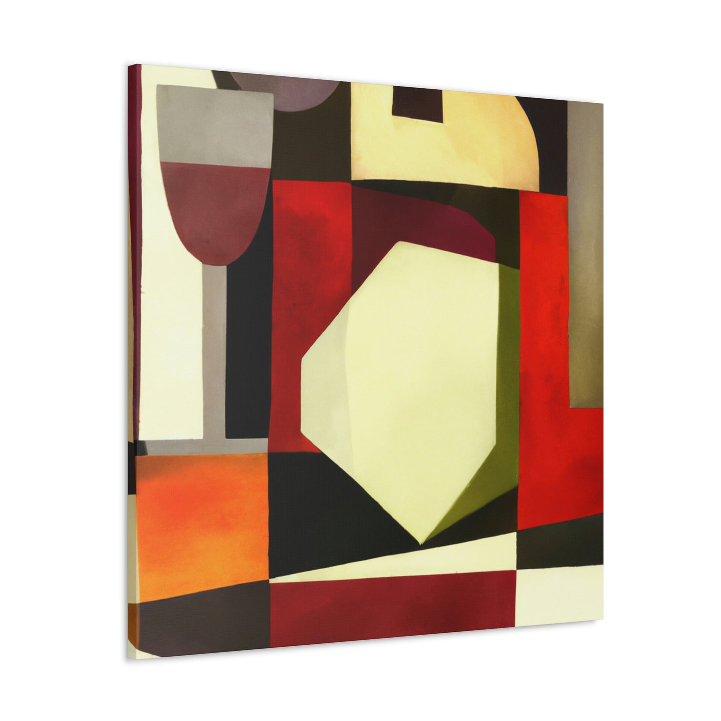 "Vintage Wine Reflection" - Canvas