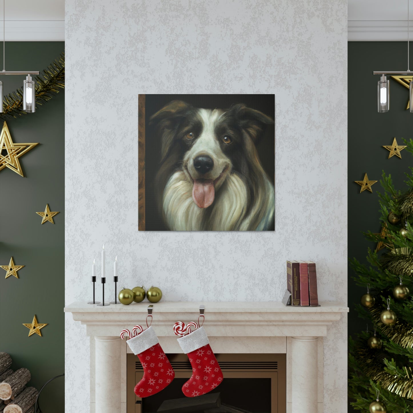 "Collie at Dusk Grandeur" - Canvas