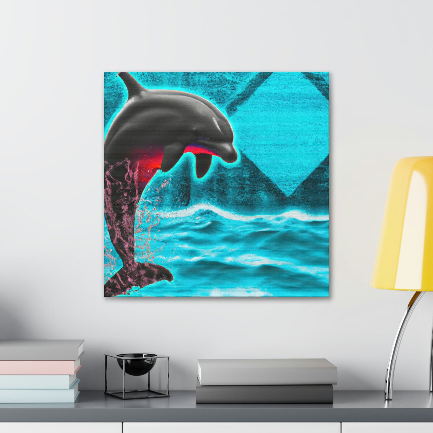 Dancing Dolphin Splash - Canvas