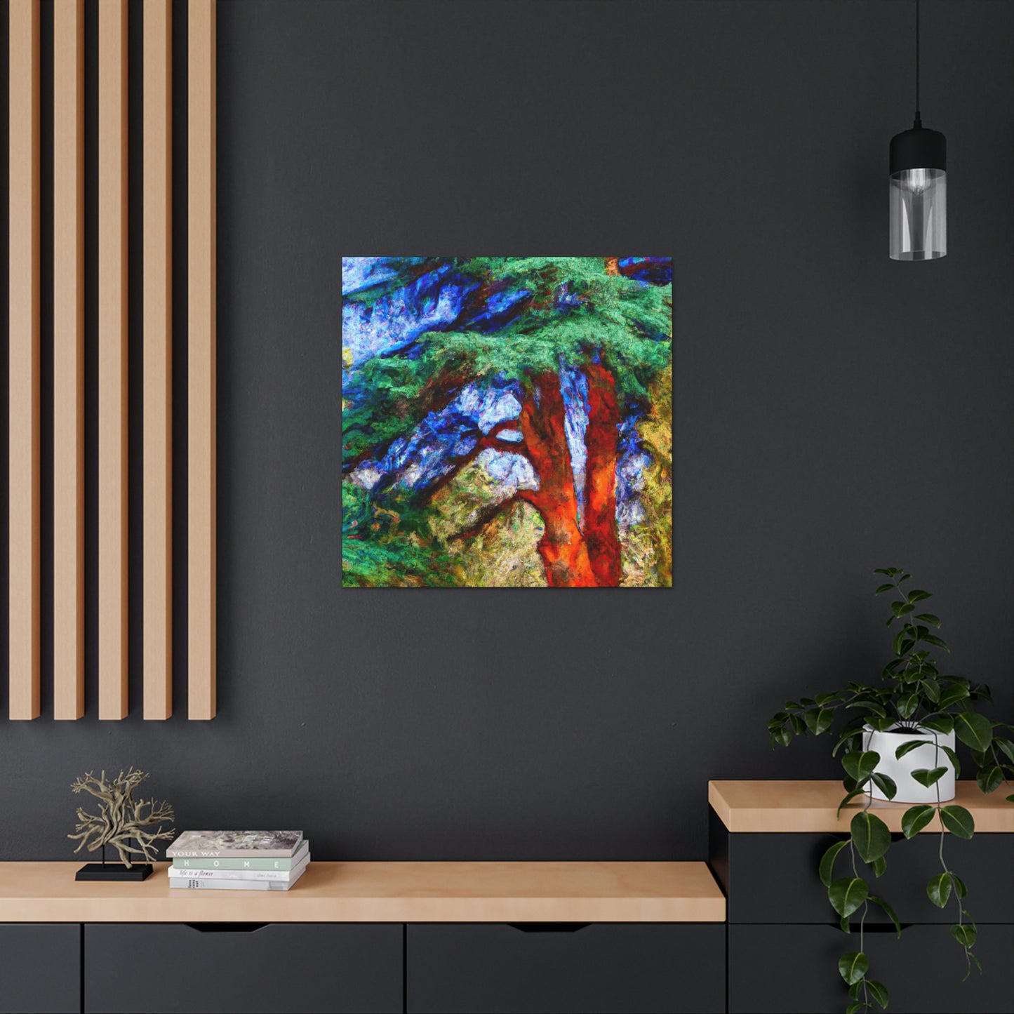 Cedar Tree Fauvism - Canvas