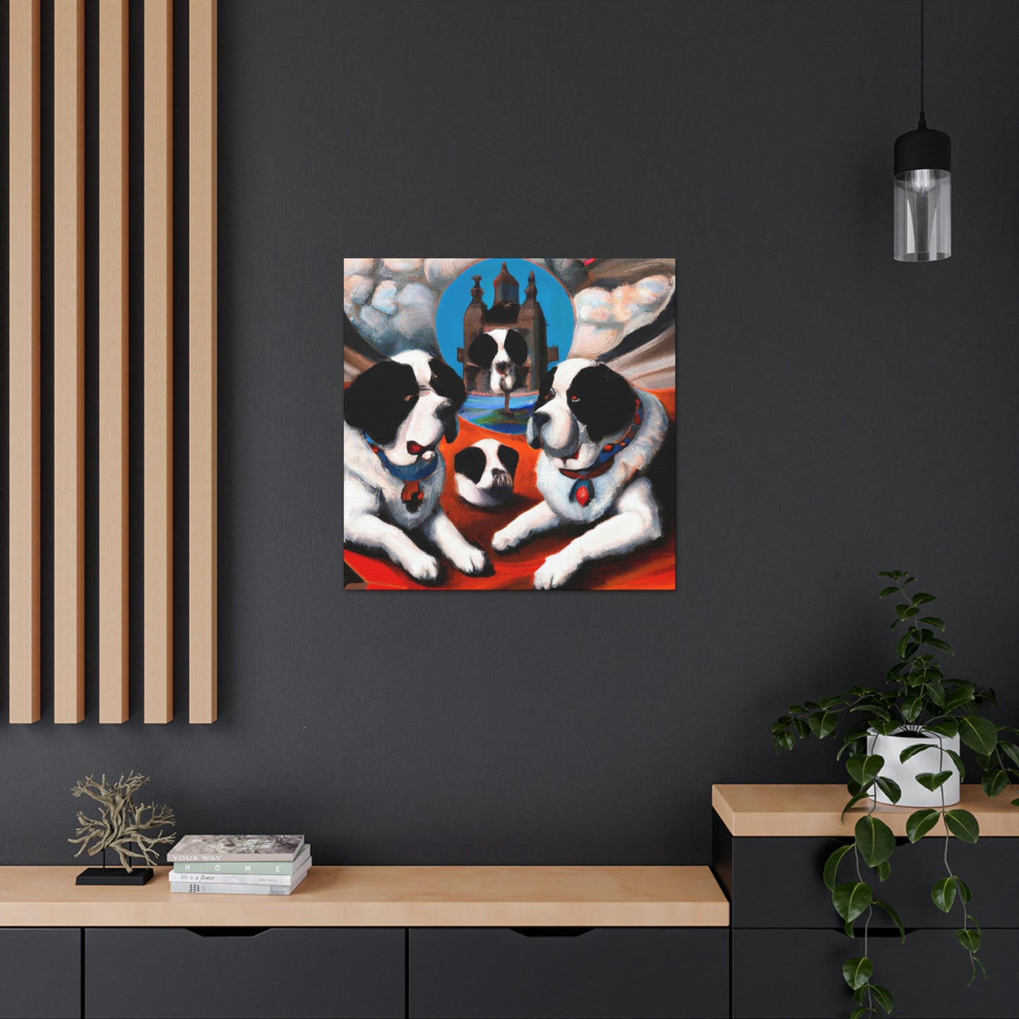 "Saint Bernard's Art Deco" - Canvas