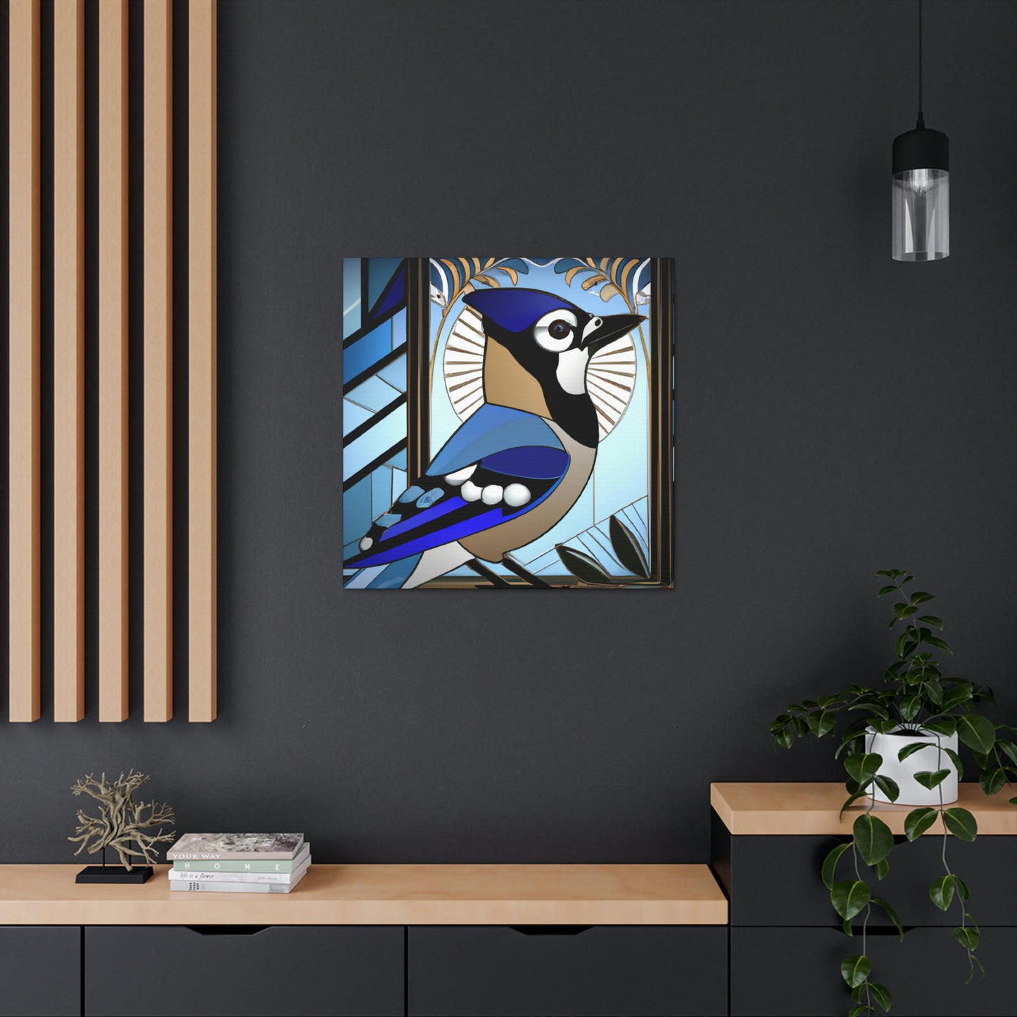 "Midnight Blue Jay Dream" - Canvas