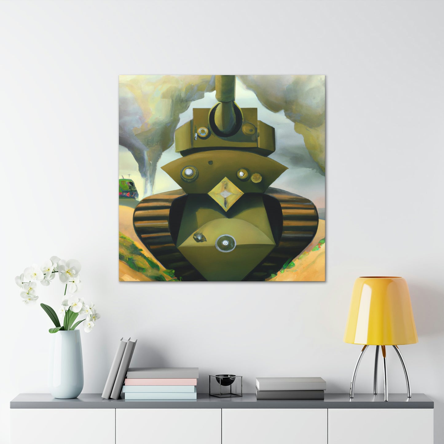 "Tank Turret Dreamscape" - Canvas