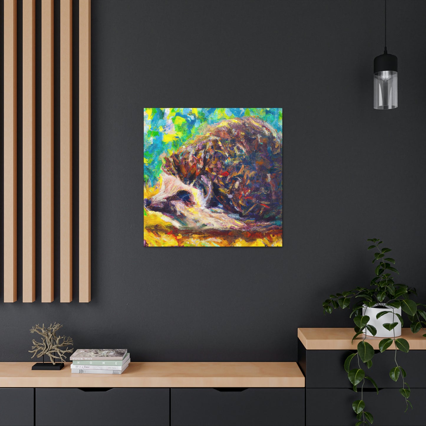 Hedgehogs In Impressionism - Canvas