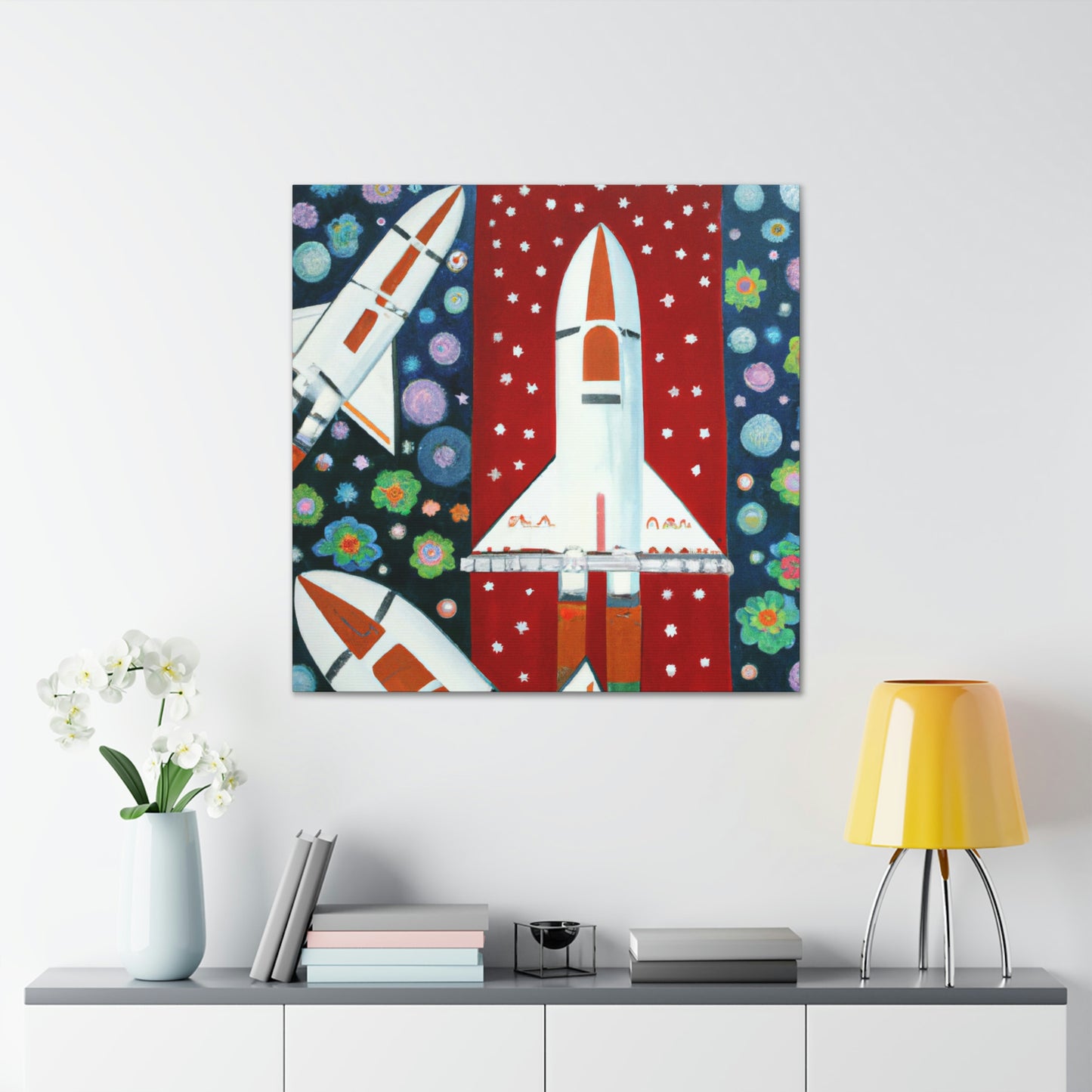 "Space Shuttles Soaring" - Canvas