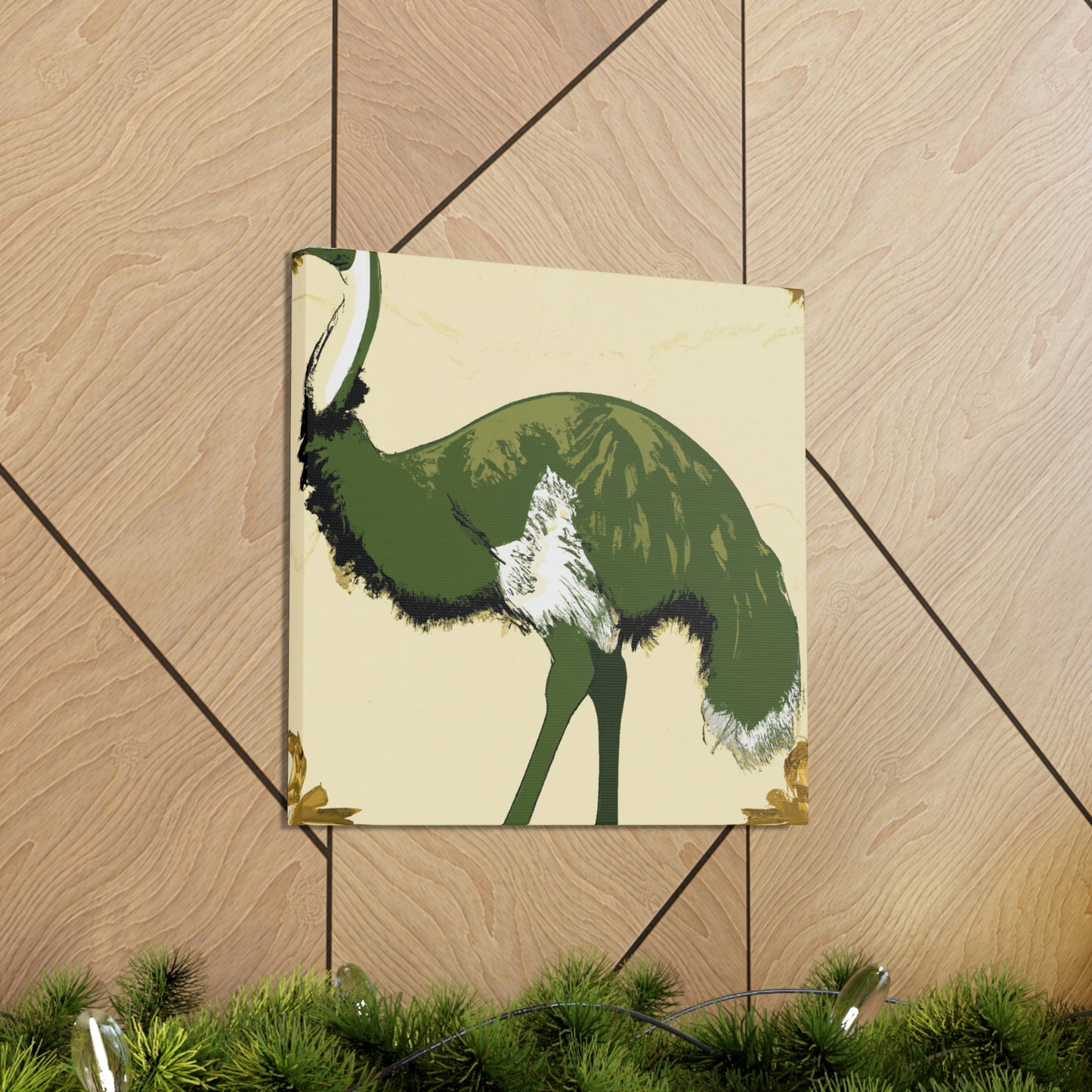 "Emu's Glittering Plumage" - Canvas