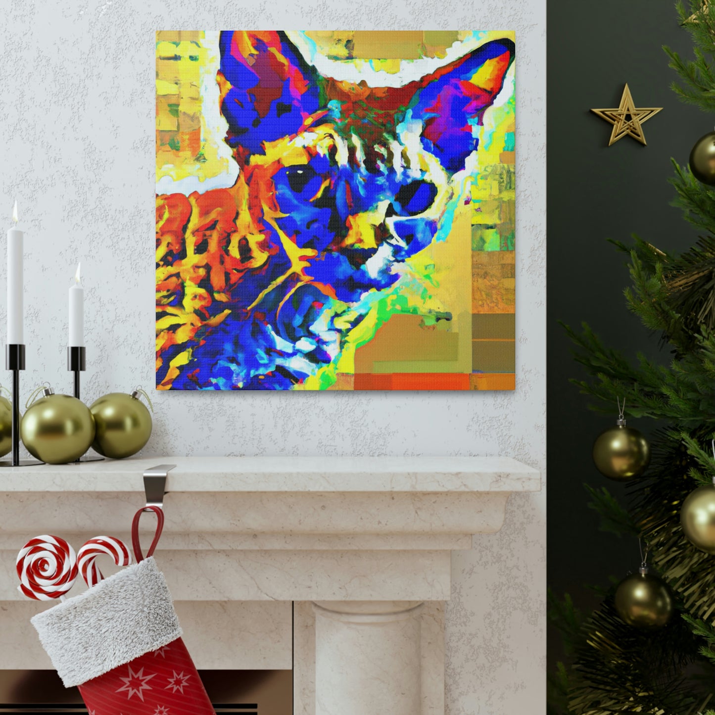 "Pop Art Devon Rex" - Canvas