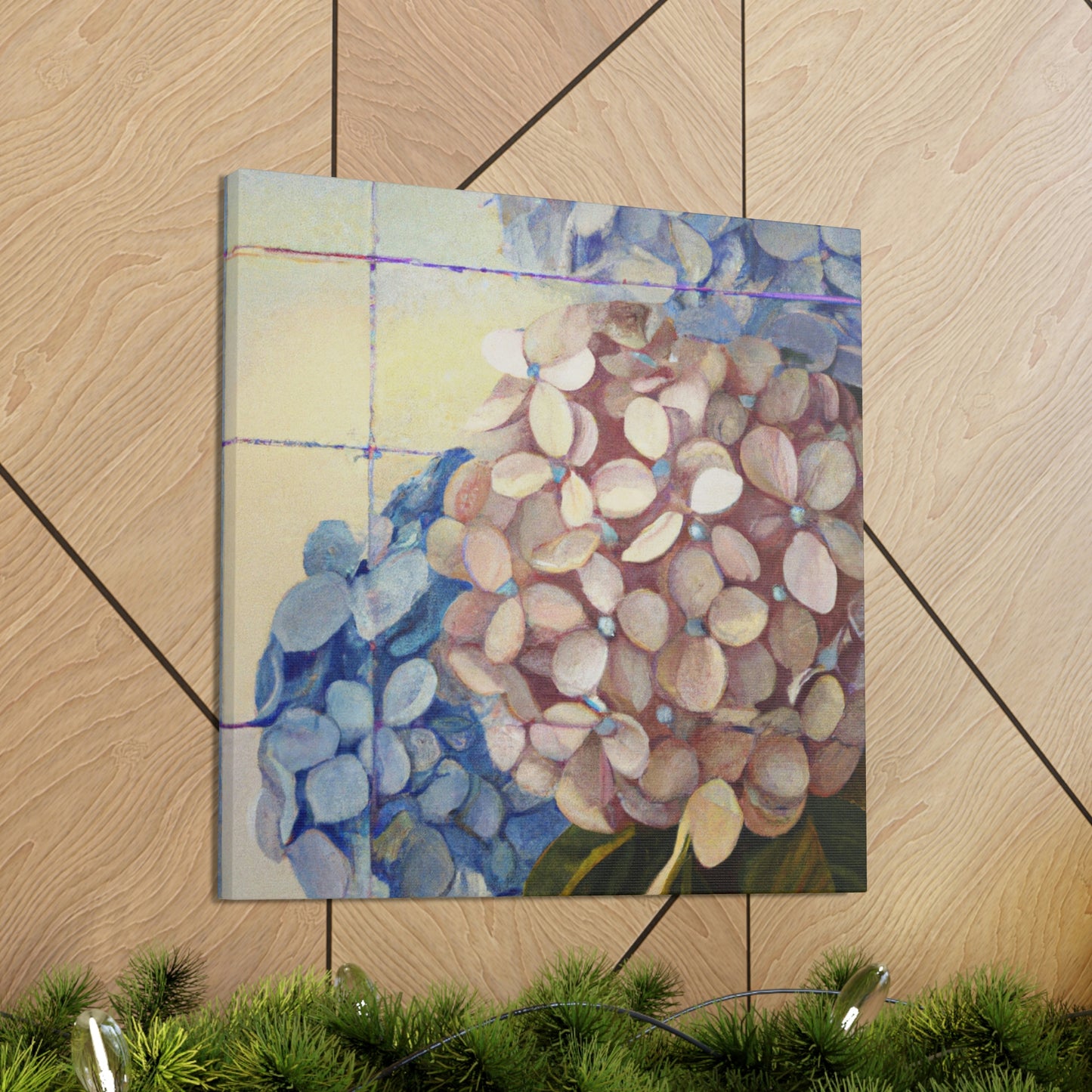 "Lush Deco Hydrangeas" - Canvas