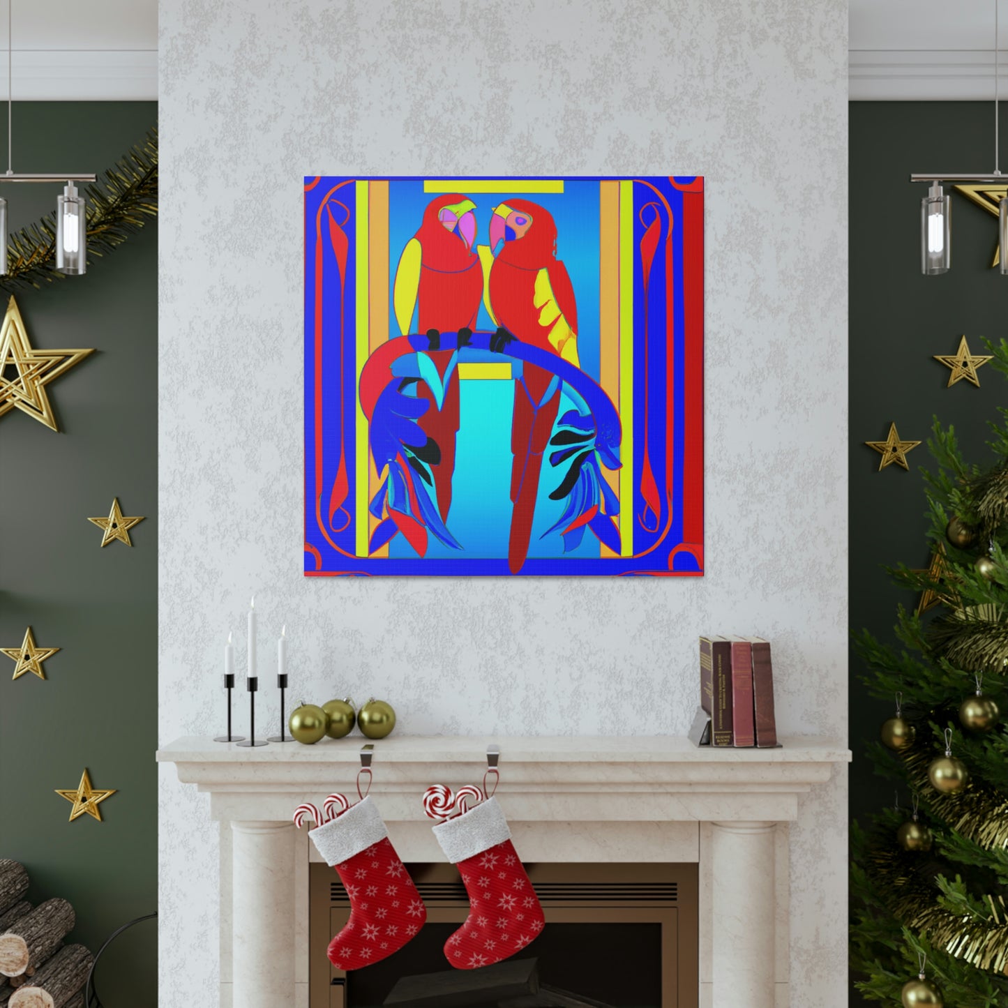 "Macaws of Metropolis" - Canvas