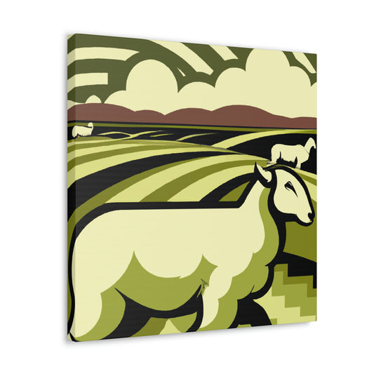 Sheep in Splendor. - Canvas