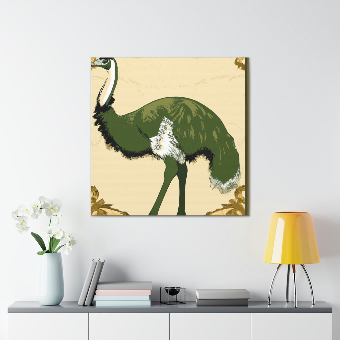 "Emu's Glittering Plumage" - Canvas