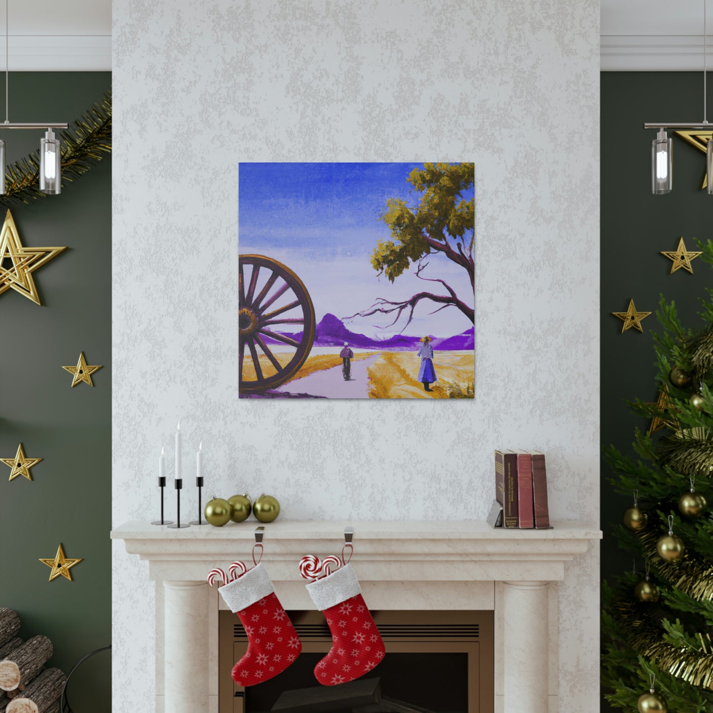 "Wagon Wheel Opulence" - Canvas