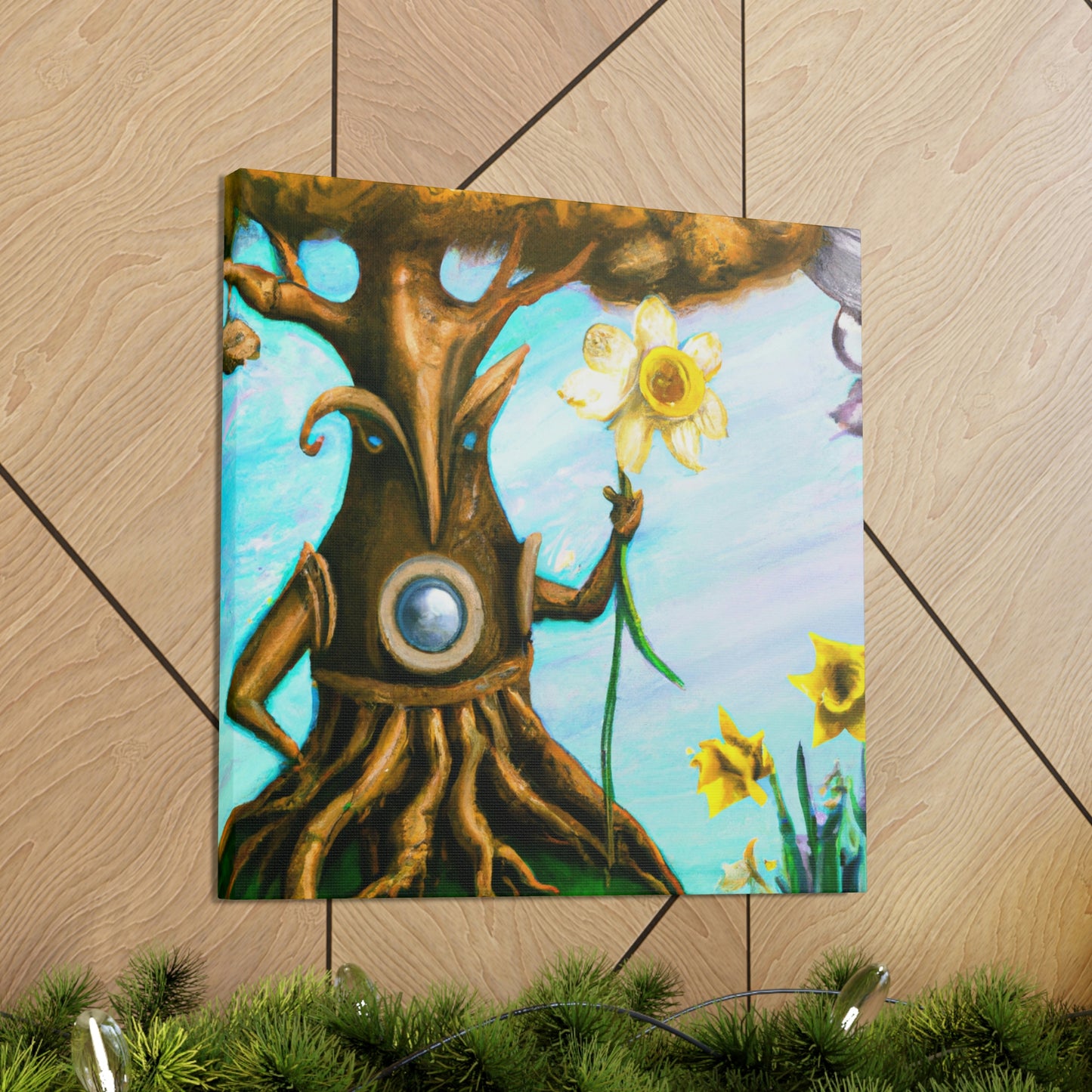 "The Steampunk Daffodil". - Canvas