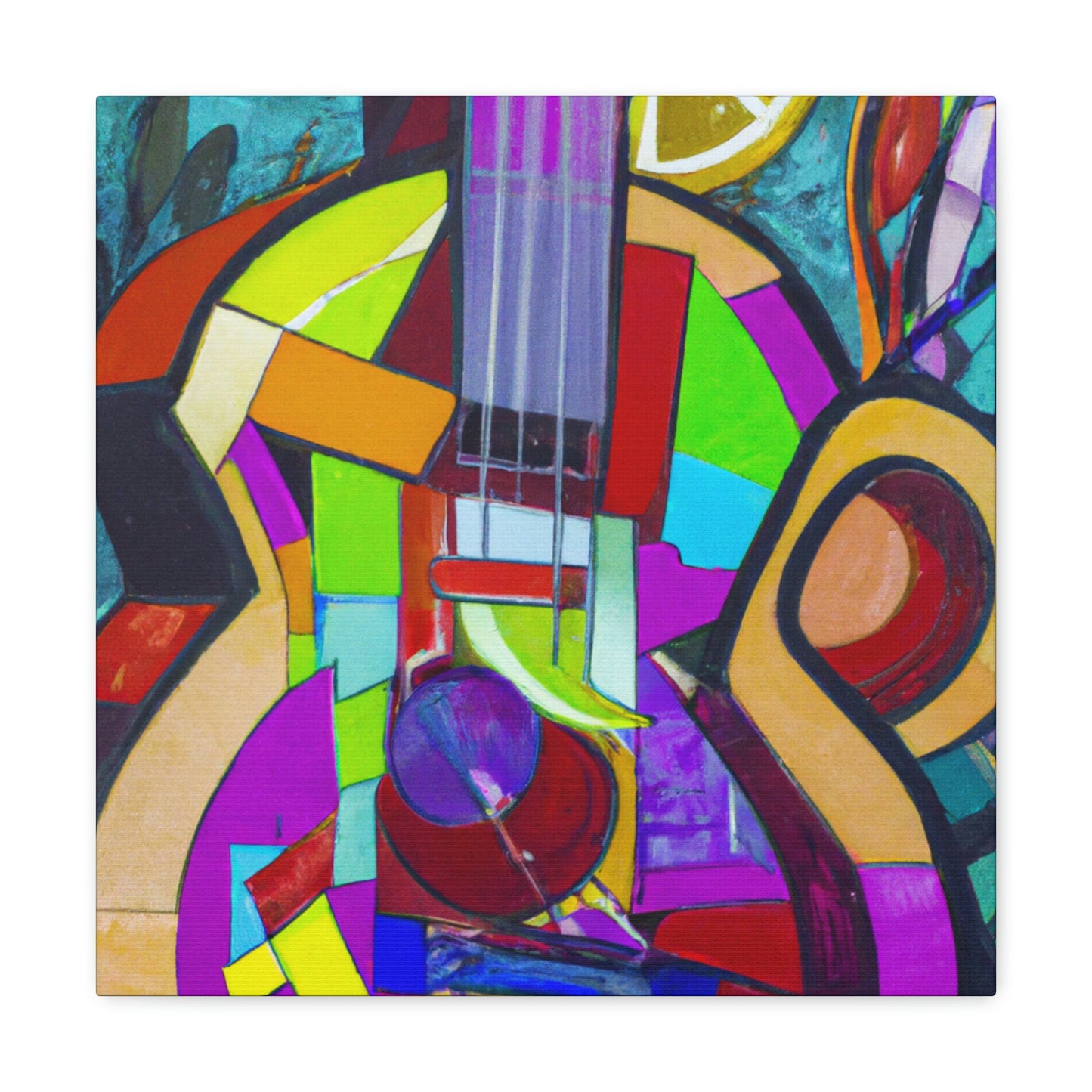 Mandolin in Moonlight. - Canvas