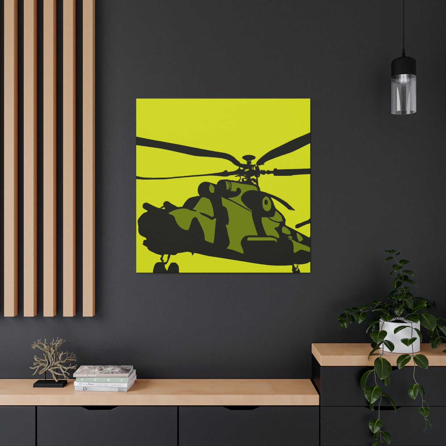 "Helicopter in Minimalism" - Canvas