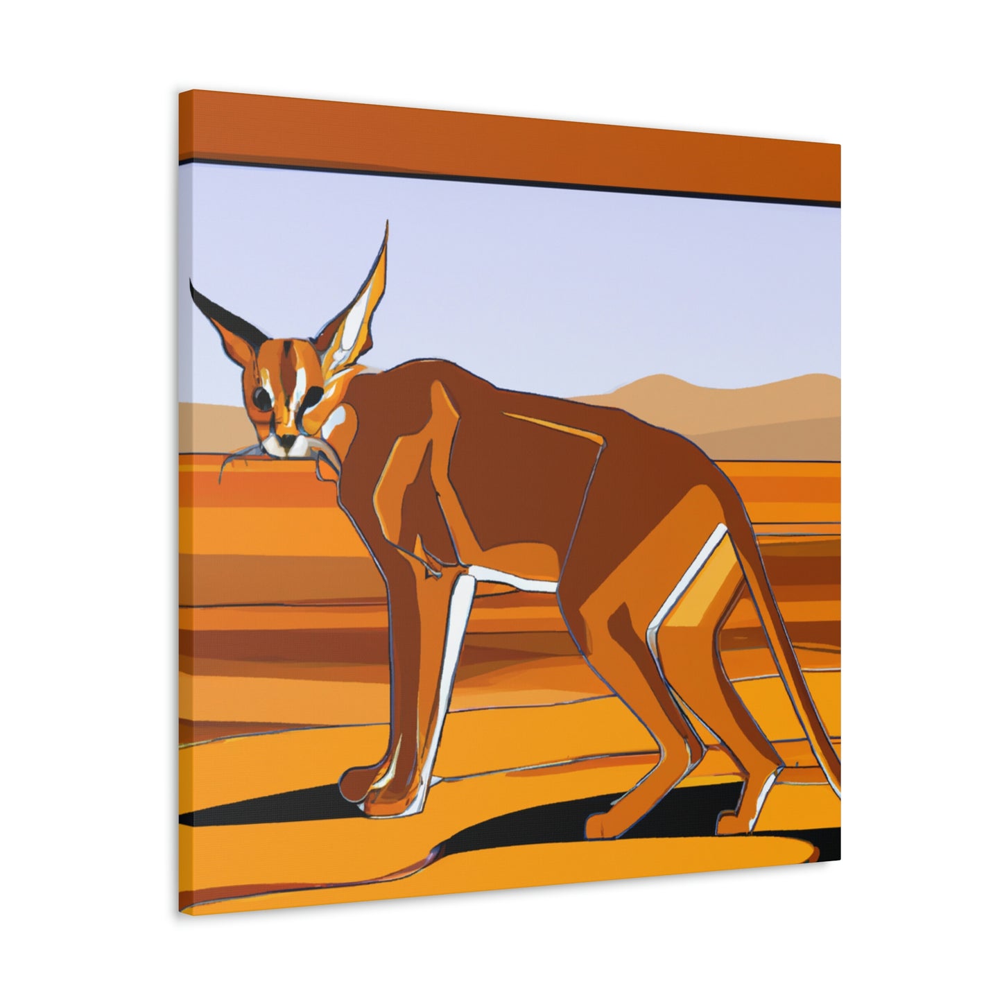 Caracal's Midnight Glamour - Canvas