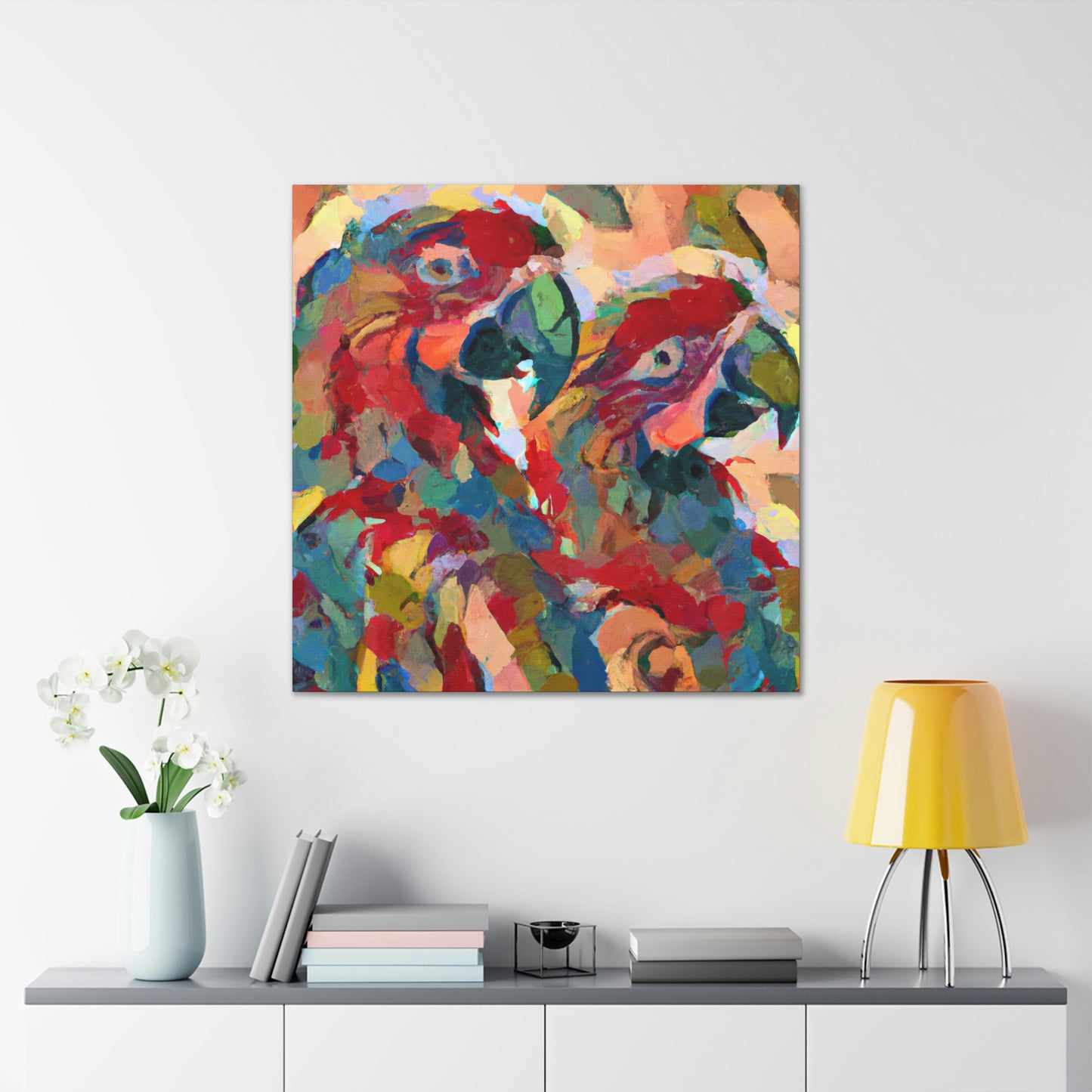 "Pionus Celestial Canvas" - Canvas