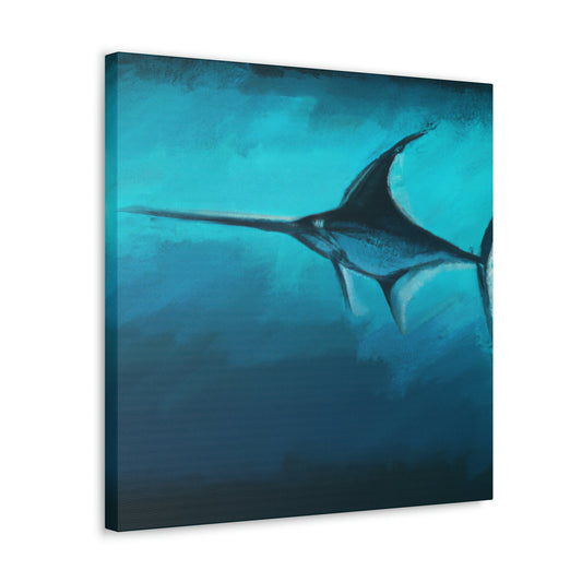 "Swordfish in Moonlight" - Canvas