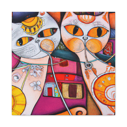 Cats in Art Deco - Canvas