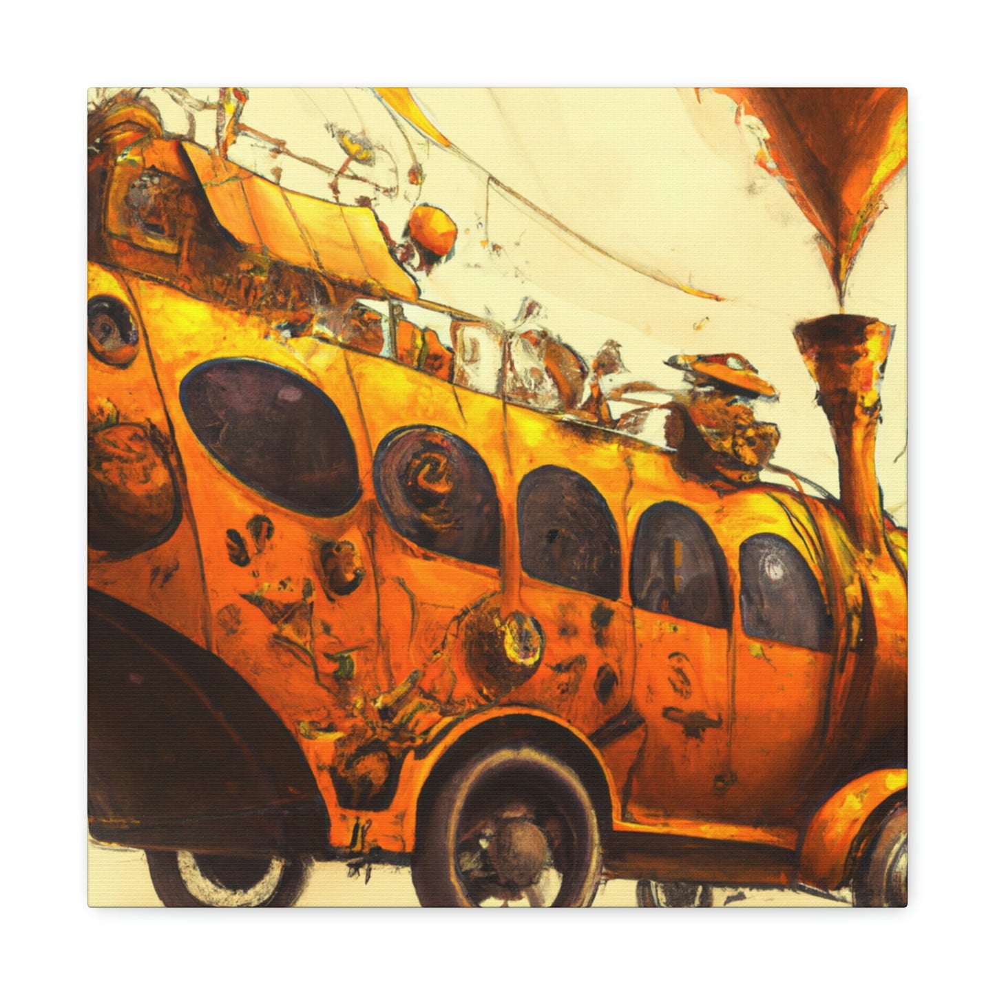 "Steam Bus Grandeur" - Canvas