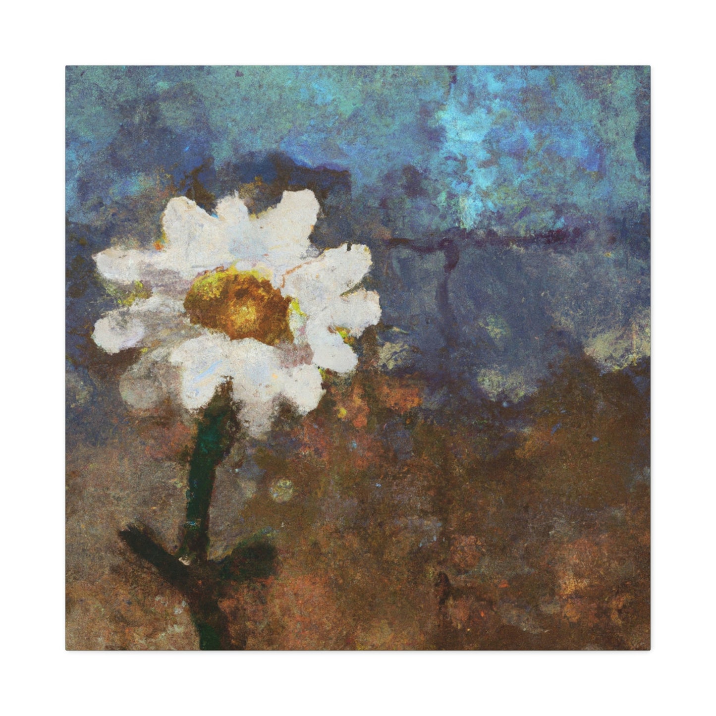 Daisy in Digital Bloom - Canvas