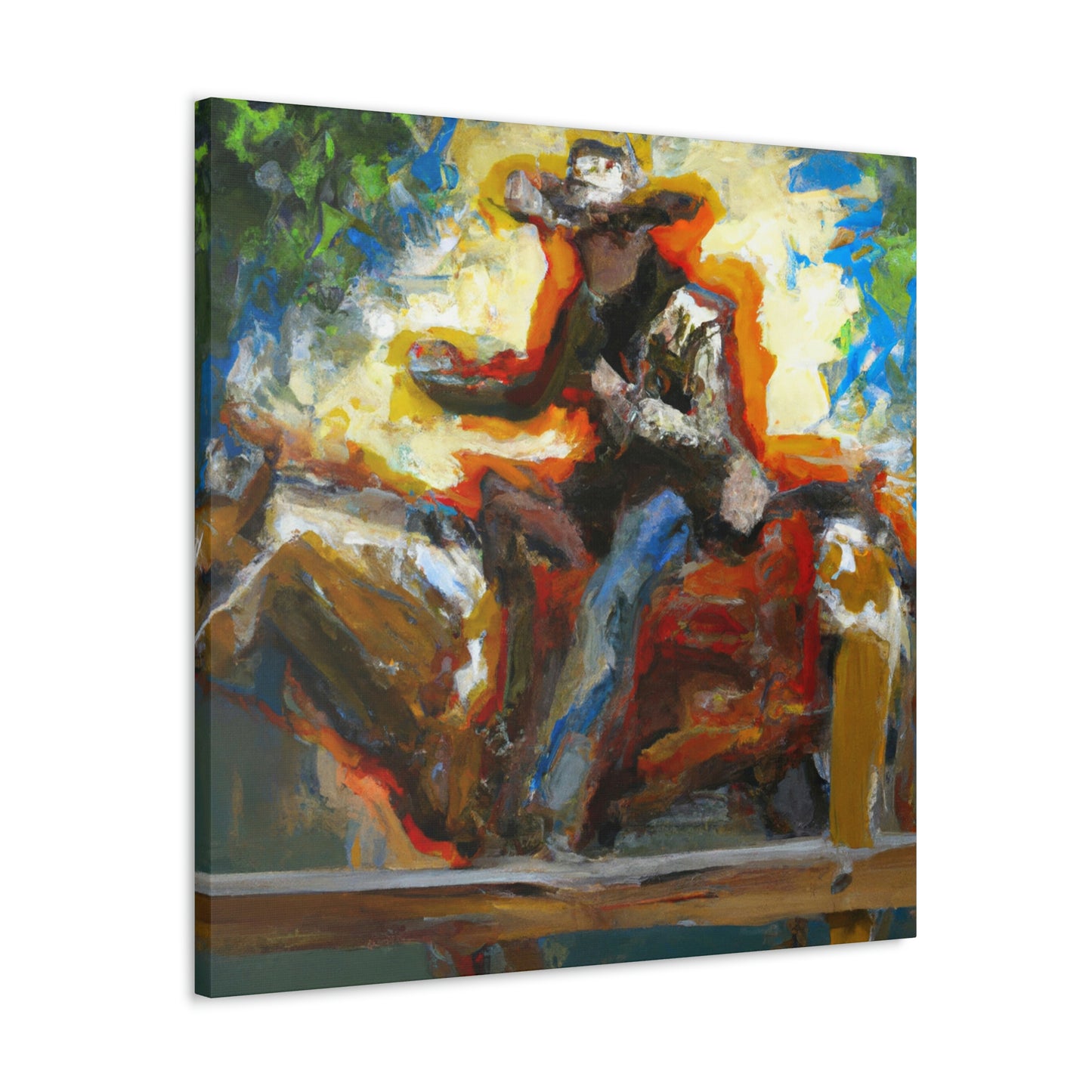 "Cowboy at Resting Point" - Canvas