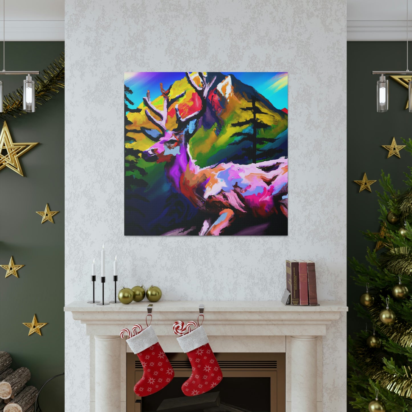 Deer in Technicolor - Canvas