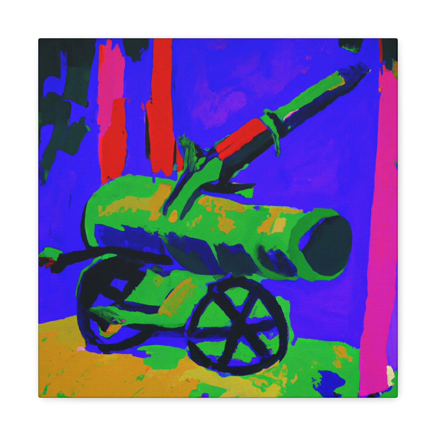 Guns on Fauve Canvas - Canvas