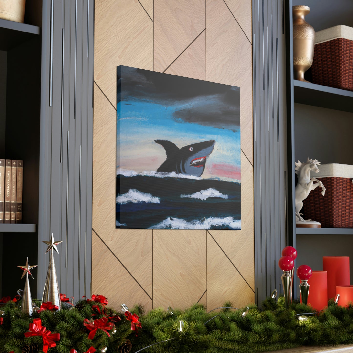 Shark in Abstract Vision - Canvas