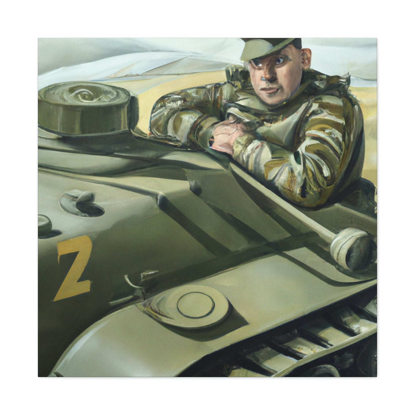 Tank Operator Courage - Canvas