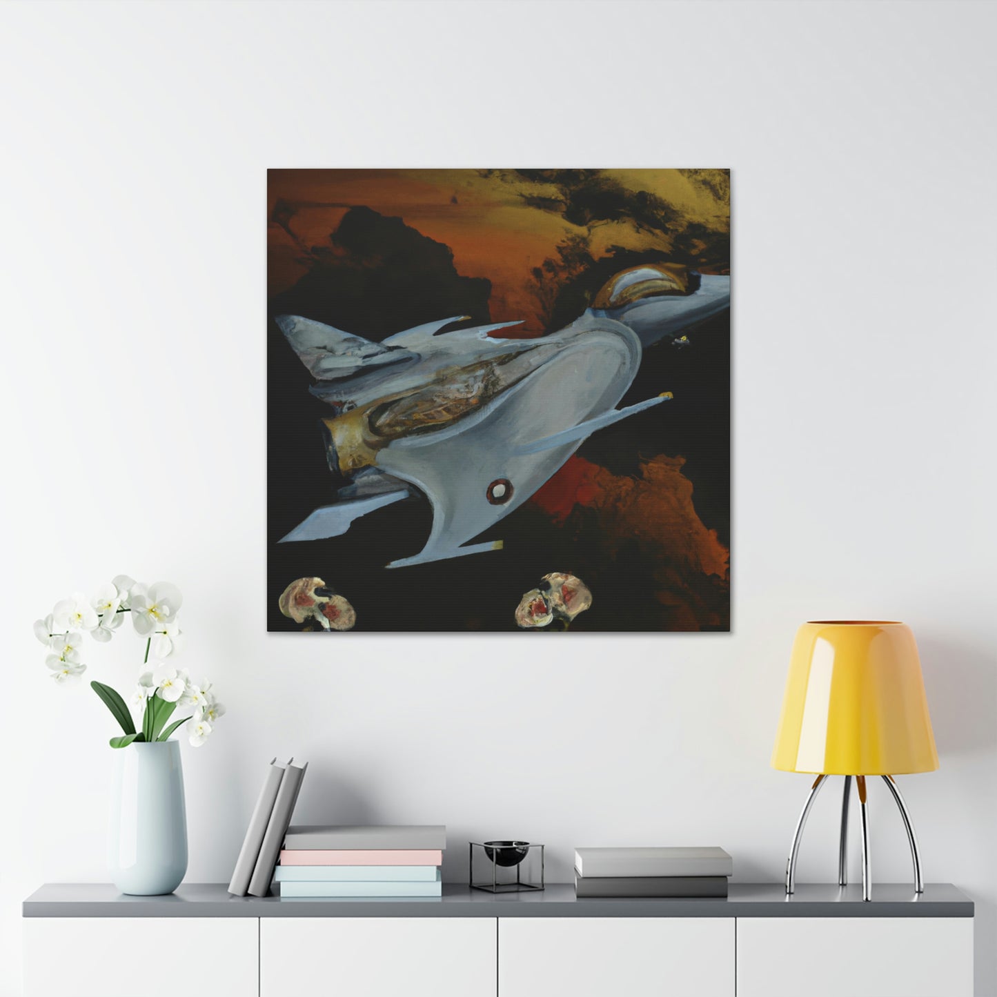 "Jet Fighter Dreamscape" - Canvas