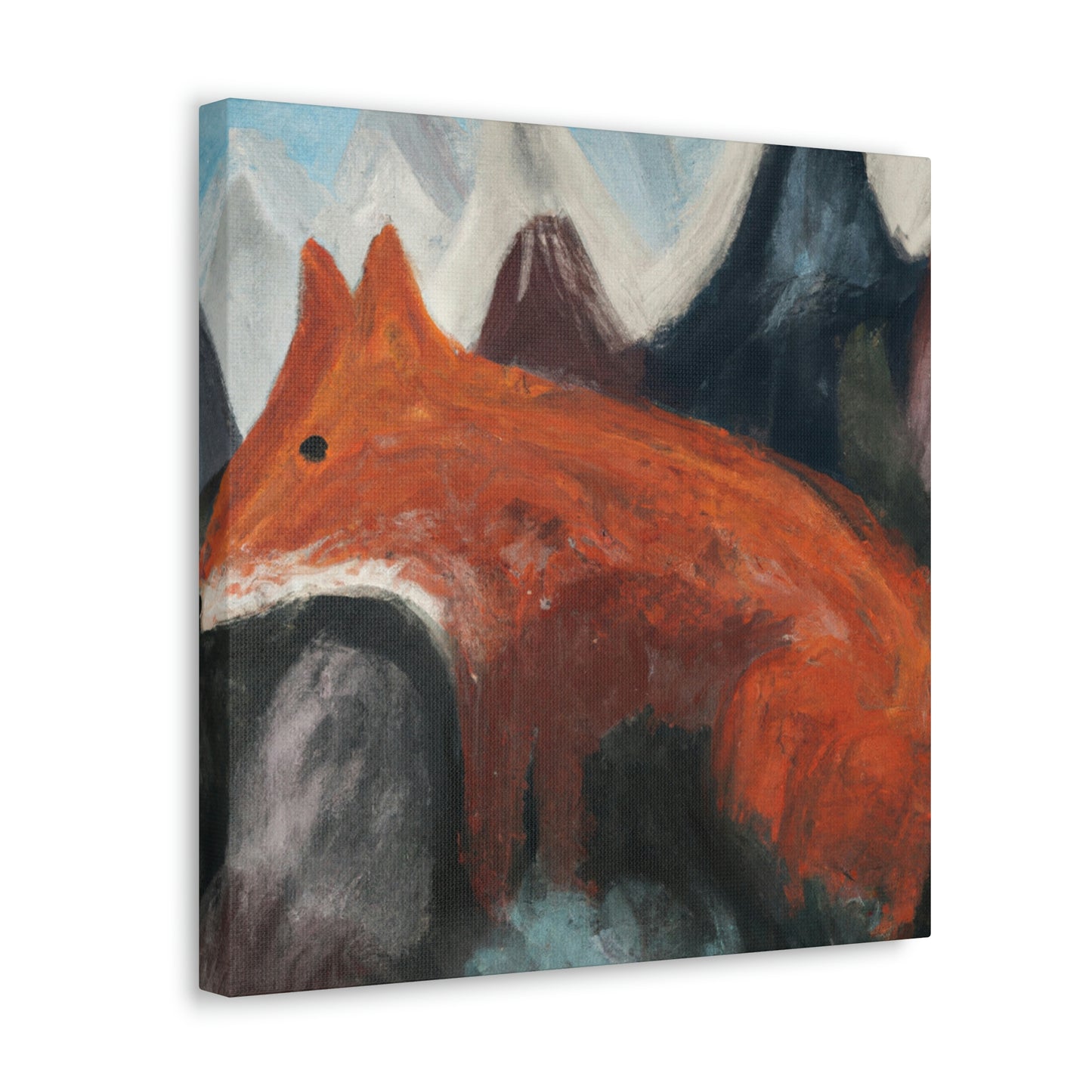 Fox in Moonlight Glow - Canvas