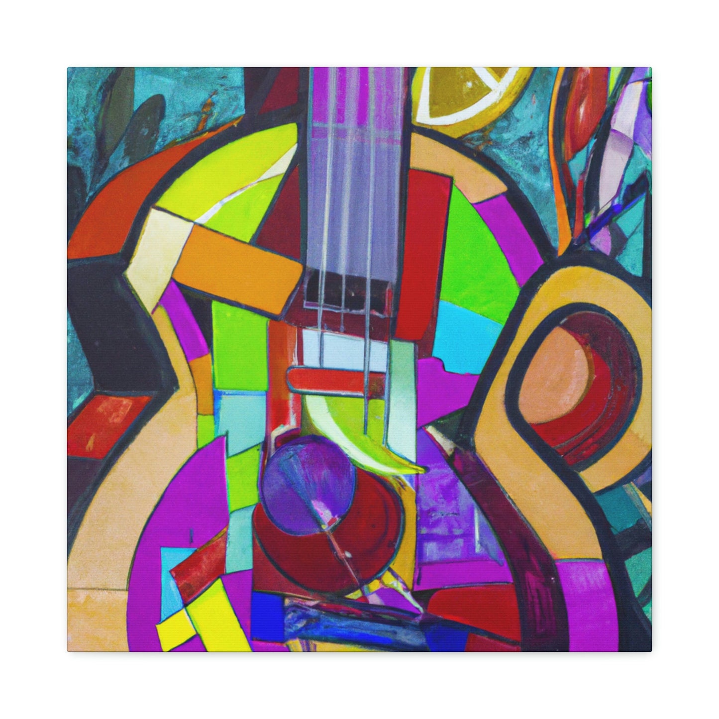 Mandolin in Moonlight. - Canvas