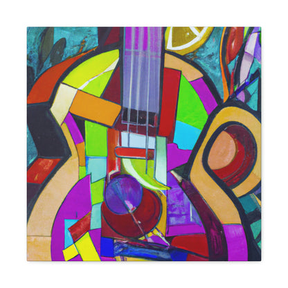 Mandolin in Moonlight. - Canvas