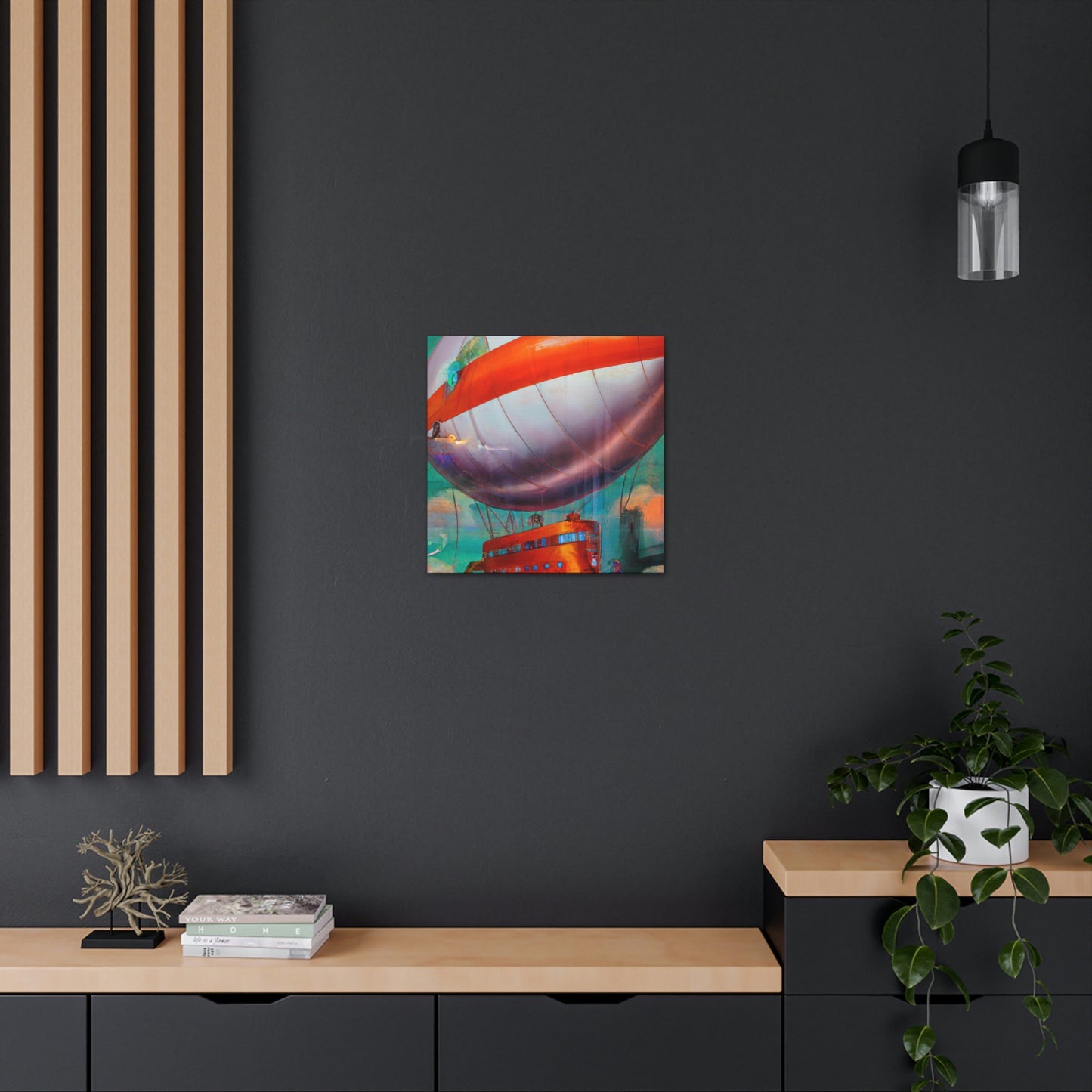 "Blooming Blimp Surrealism" - Canvas