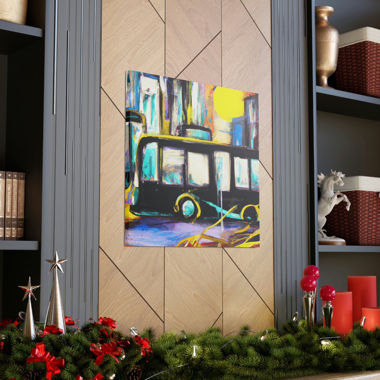 Bus in the City - Canvas