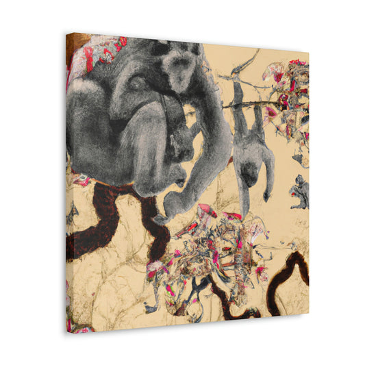 Chimps in Rococo Style - Canvas